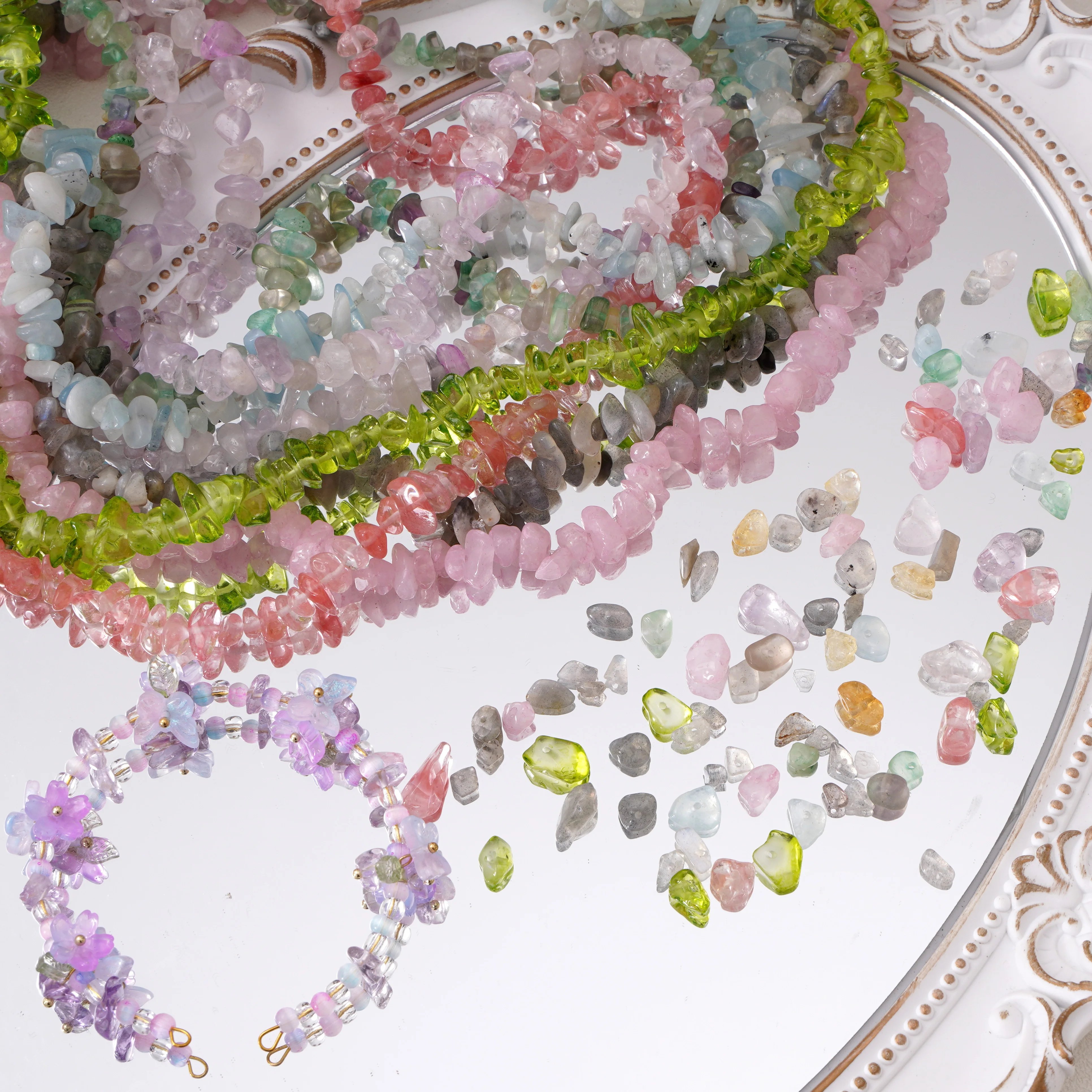 

3-8mm 20Pcs/lot Irregular Natural Stone Crystal Beads Loose Beads For DIY Charm Bracelet Necklace Jewelry Making Accessories