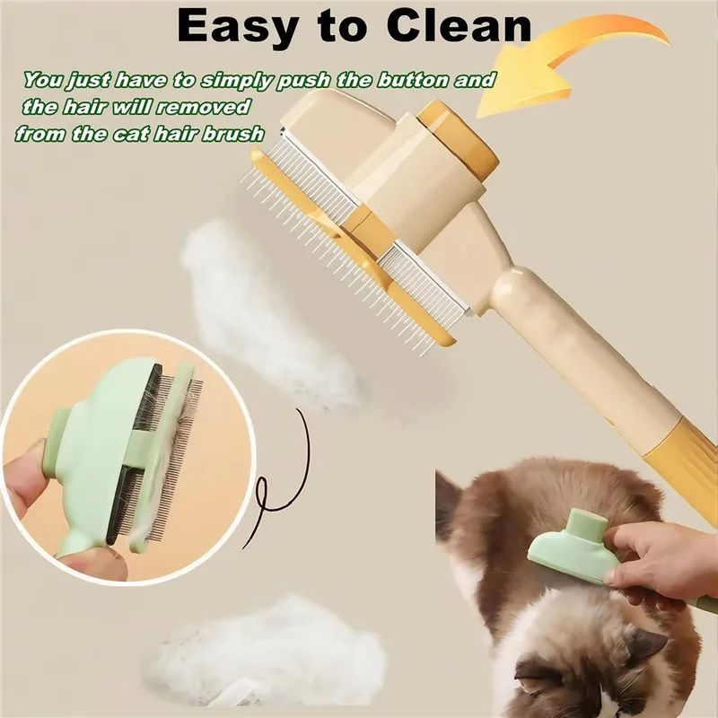 Cat Grooming Massage Brush Pet Comb Professional Open Knot Pet Hair Removal Brush Durable kitten comb Pet Accessories ﻿ image 2