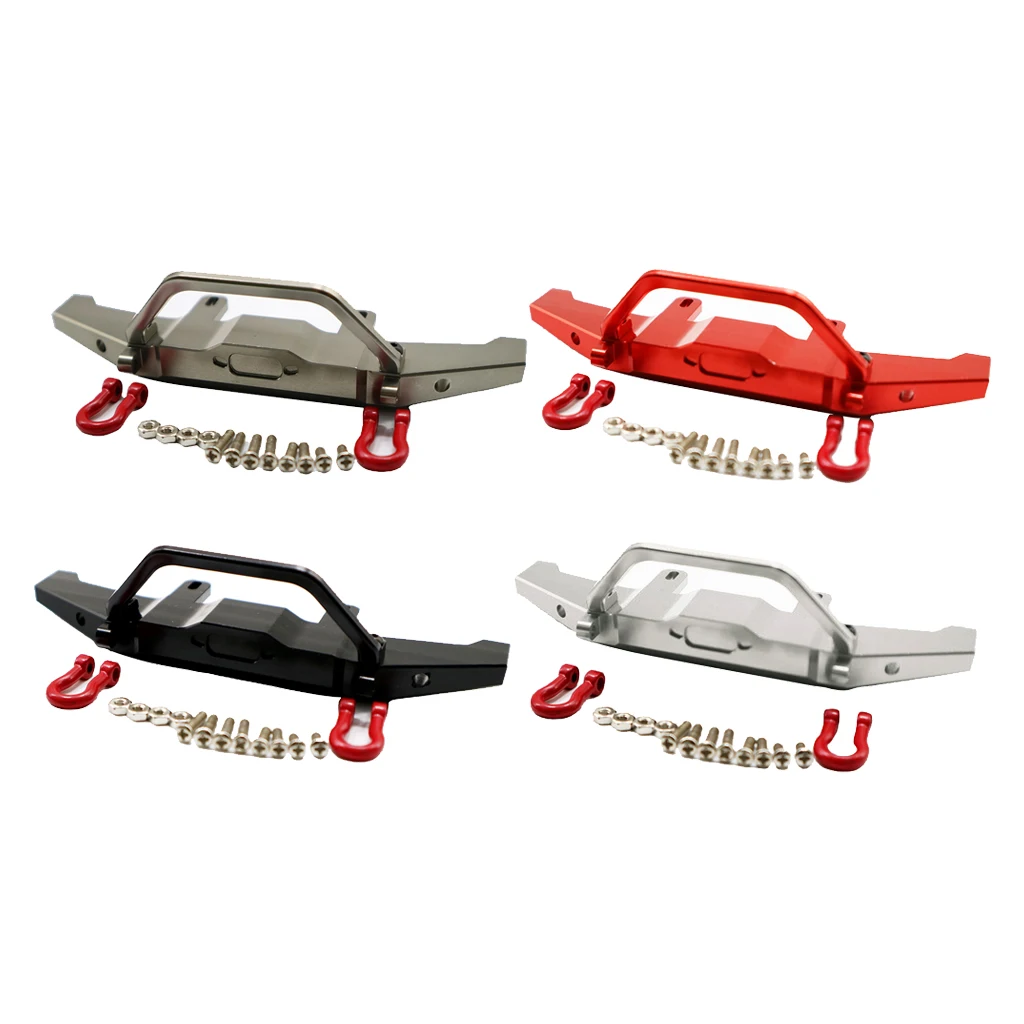 

Легкий металлический передний бампер для радиоуправляемого грузовика с красными крючками для WPL 1 16 C14 C24, обновление автомобильных аксессуаров