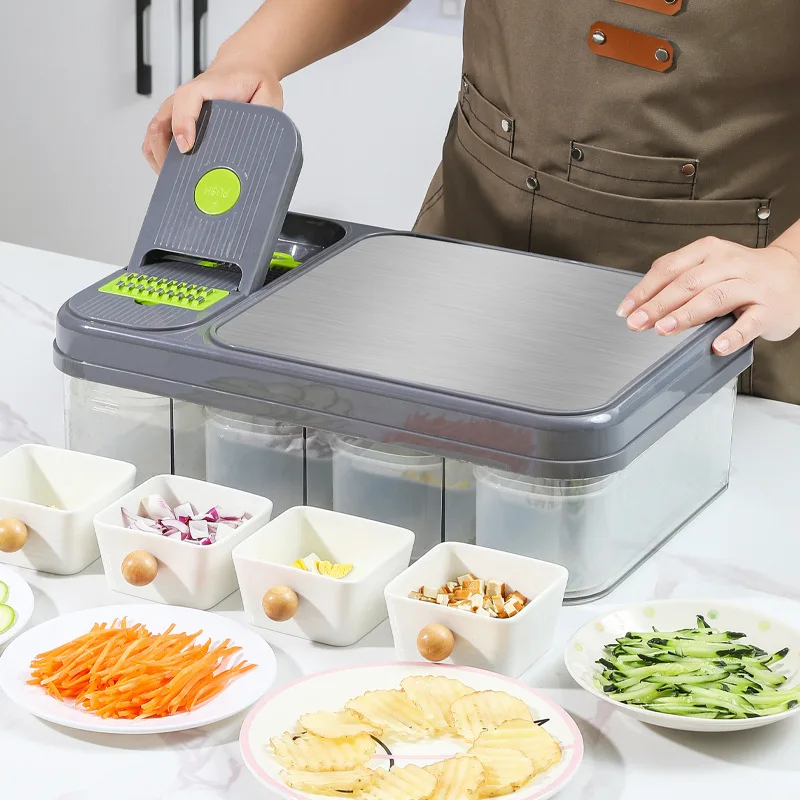 Multifunctional Vegetable Cutter, Hand Guard, Household Shredder, Vegetable Salad Dresser, Kitchen Vegetable Cutting Artifact