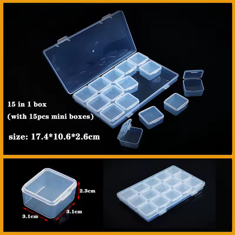 Transparent Plastic box Screw Compartment Box Jewelry Earring Display Case Container Clear Terminal Organizer Tool Storage boxes - Image 11