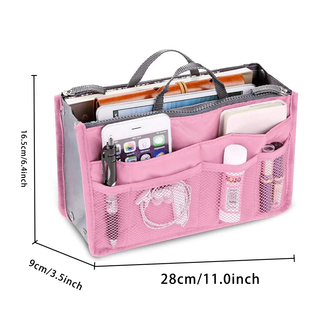 New Outdoor Car Zipper Storage Tote Indoor Make Up Organizer Insert Bag for Portable Travel Pack Large Liner Lady Cosmetics Bags