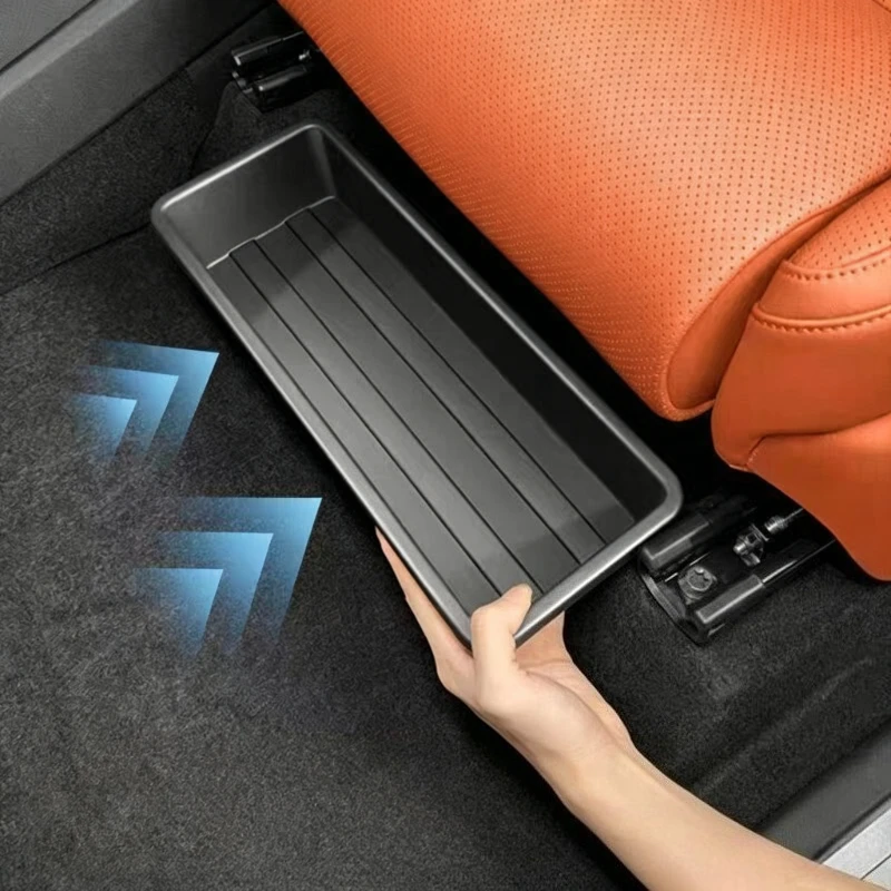 Car Under Seat Storage Tray Pull Out Organizer Box Custom Fit Hidden Drawer Waterproof Car Storage Bin for Umbrella Universal