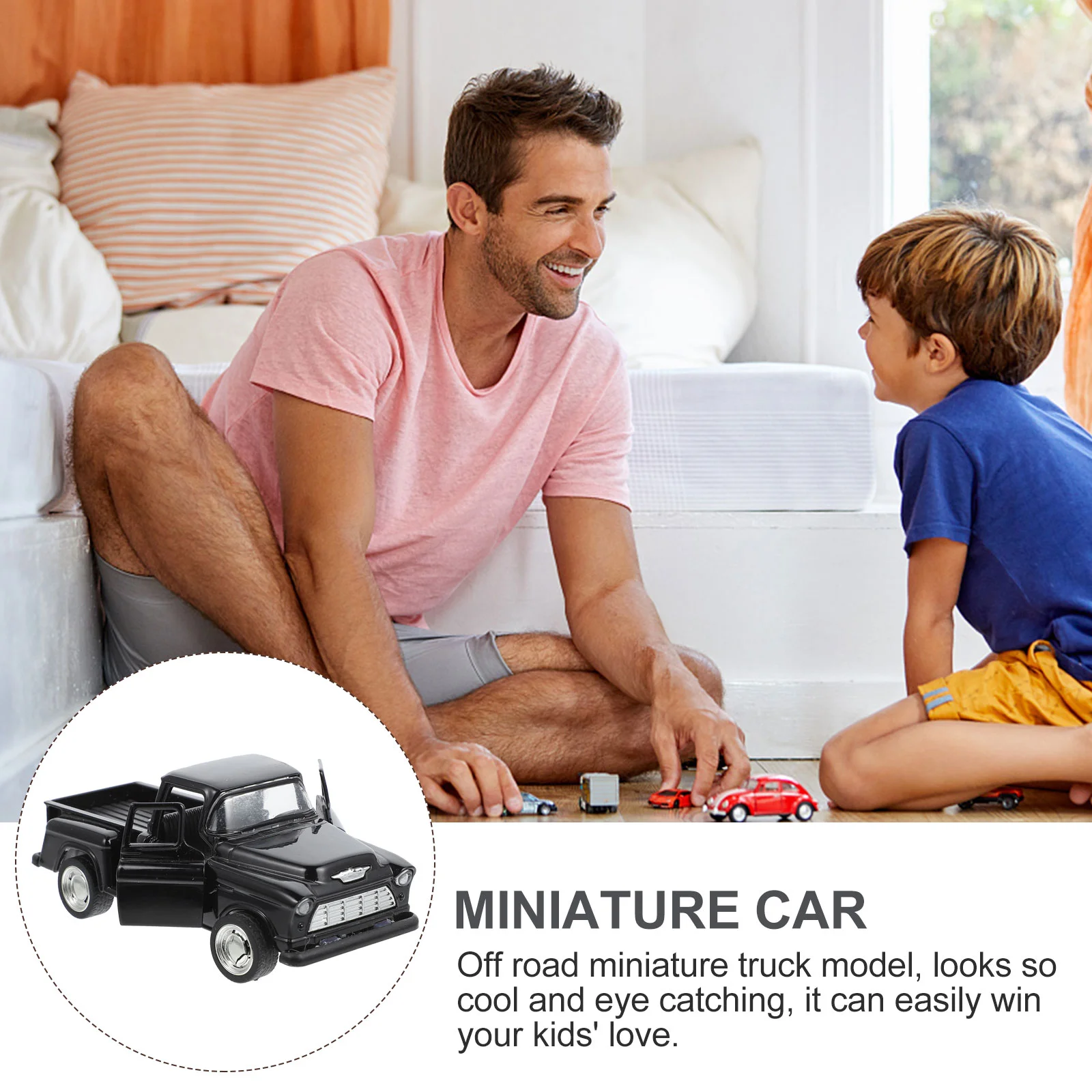 Pickup Truck Model Small Toy Cop Car Vintage Alloy Miniature Child Remote Control Cars