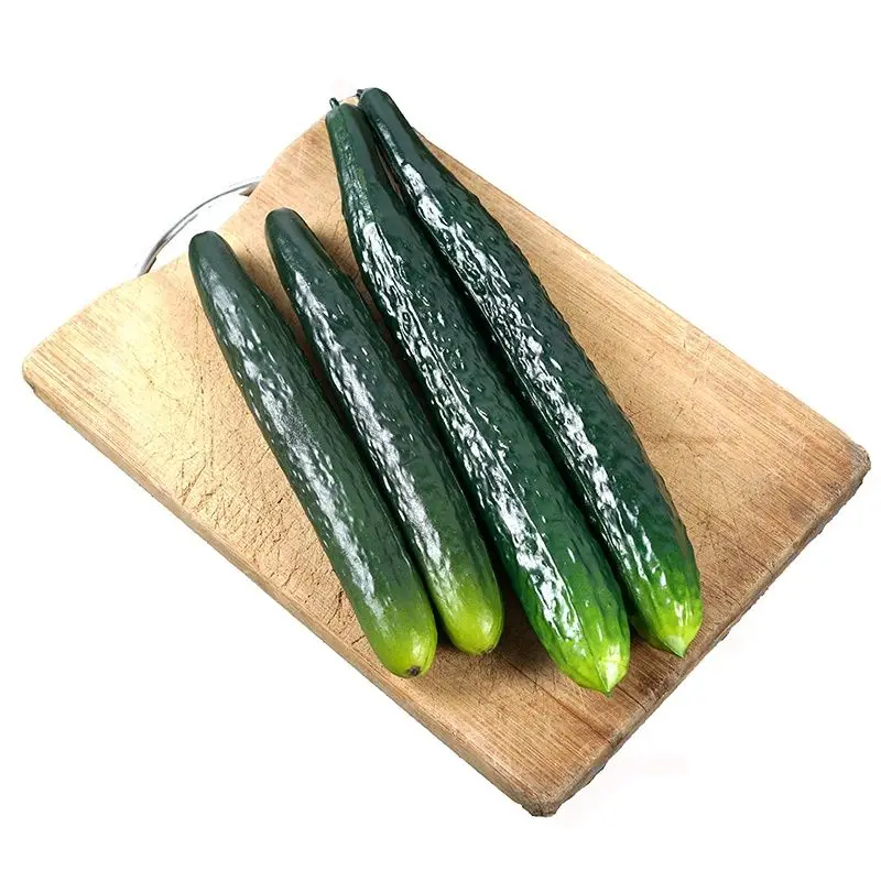 Artificial  Fruits Vegetable Model Soft Silicone Size Bitter Green Cucumber Eggplant  Decoration Props