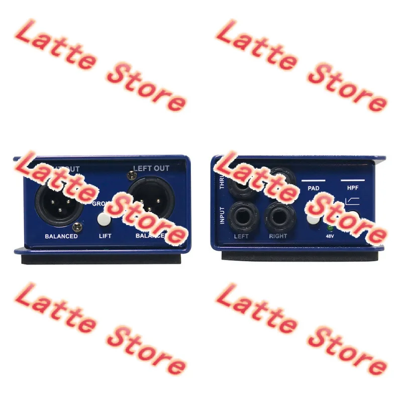 Two Channel Audio DI Box, Instrument Direct Injection Interface For Electric Guitar Bass Keyboard Acoustic Instruments