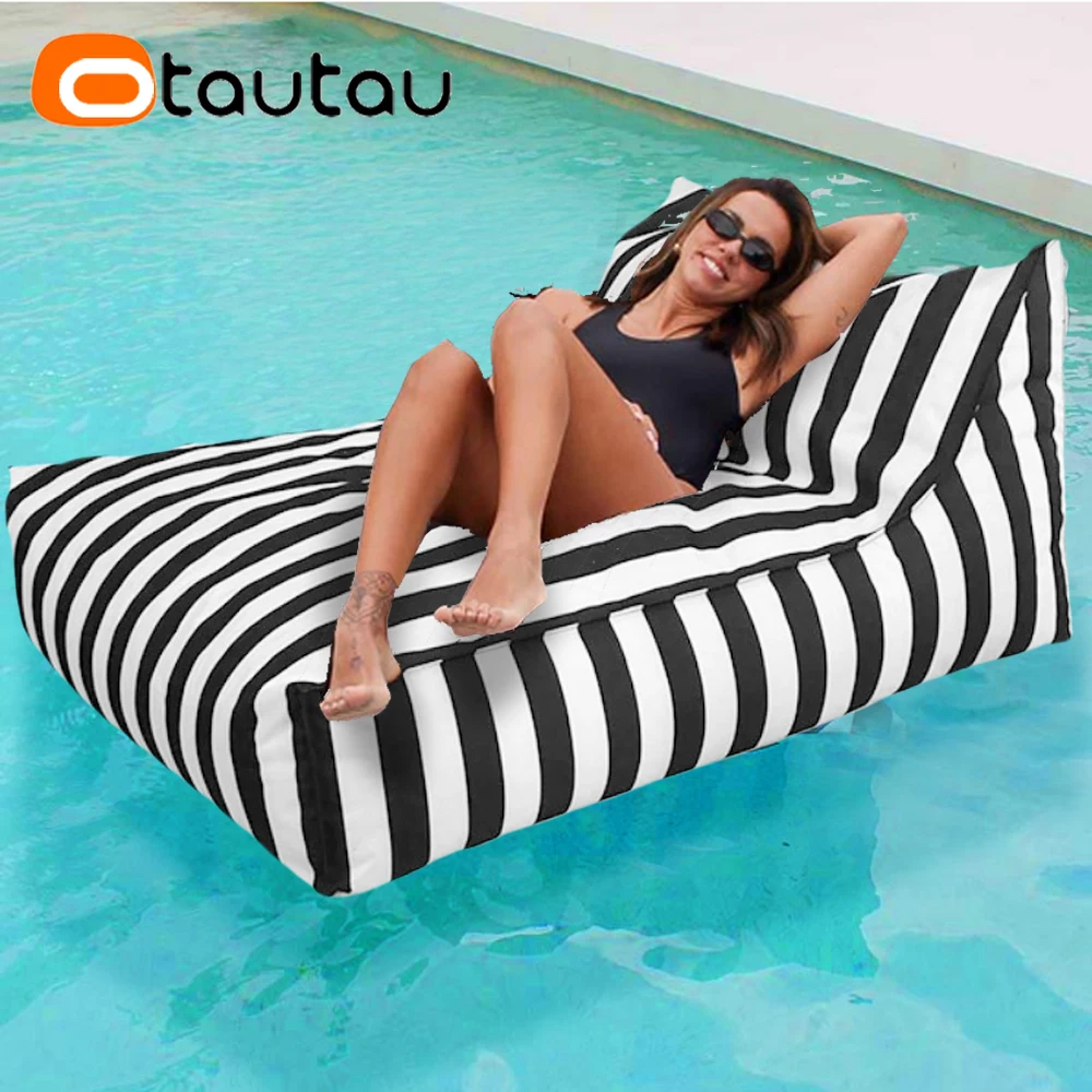 OTAUTAU Outdoor Waterproof Oxford Bean Bag Cover Floats Lounger SF343【No Filler Inside! You Need To Buy Filler By Yourself !】 view 6