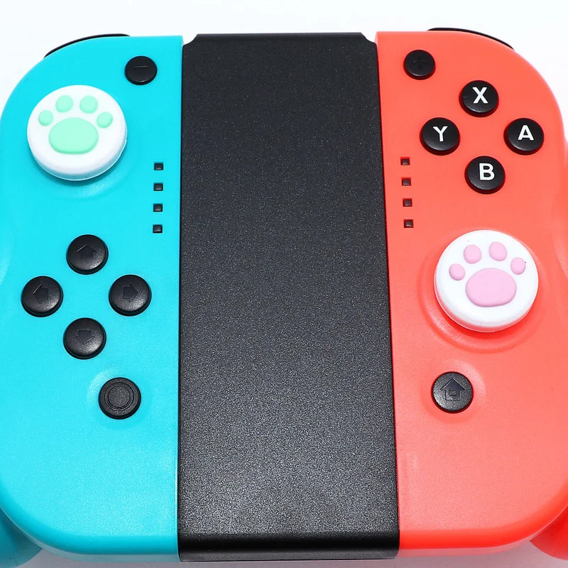 Penutup Joystick Topi Grip Stick Jempol Kaki Kucing Cantik untuk Nintendo Switch NX Lite Oled Joy-Con Controller Gamepad Casing Thumbstick
