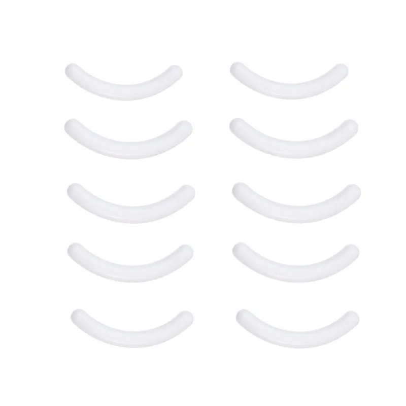 10pcs/set Black White Pink Eyelash Replacement Strip Eyelash Curler Refill Rubber Pads Plastic Unbreakable Elastic Rubber Strip