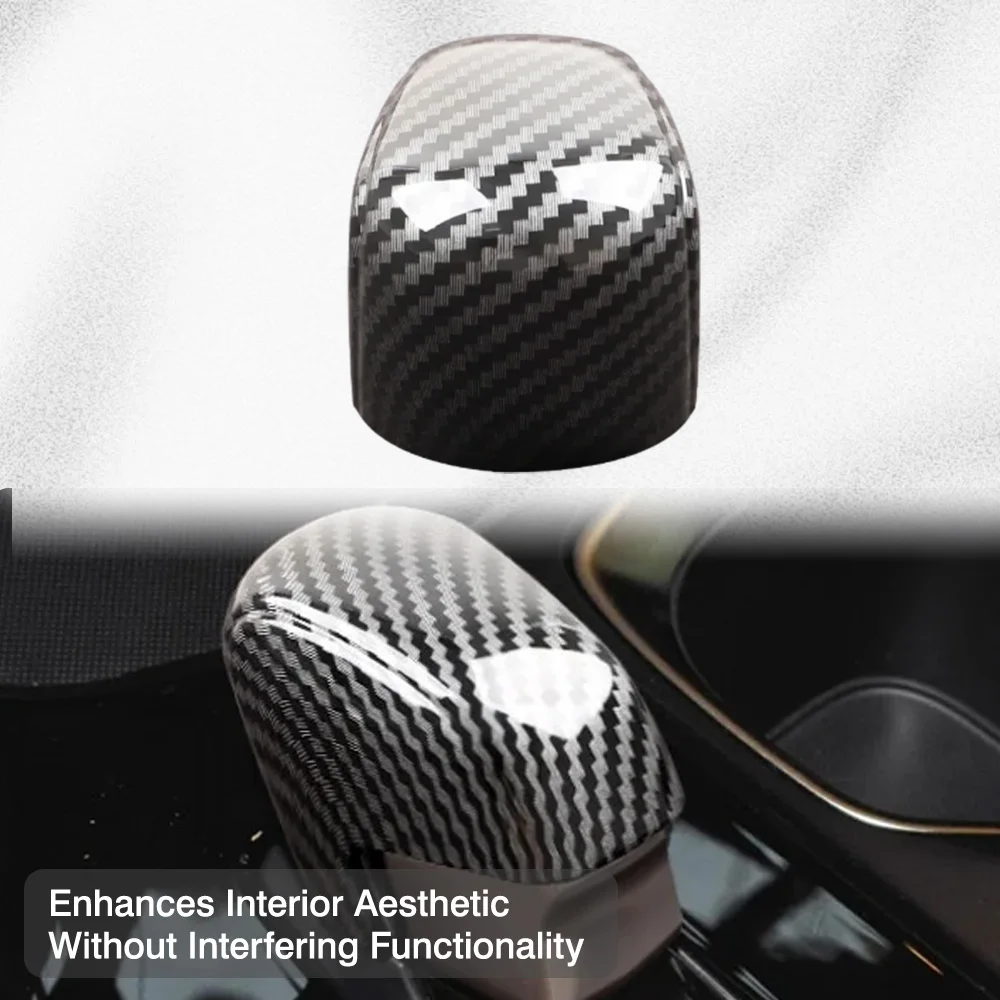 ABS Car Gear Shift Knob Head Trim Cover for Lexus NX260H 350H RX350H 2022 2023 2024 2025 Carbon Fiber Black