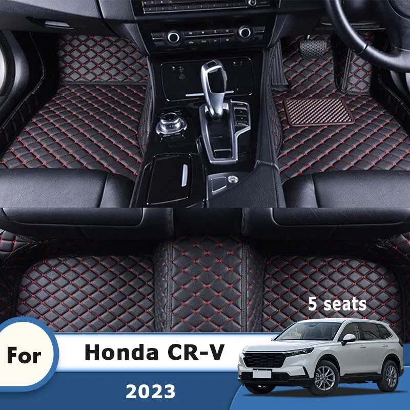 

RHD Custom Car Floor Mats For Honda CR-V CRV CR V 2025 2024 2023 (5 Seater) Carpets Foot Pads Accessories Interior Rugs Vehicle