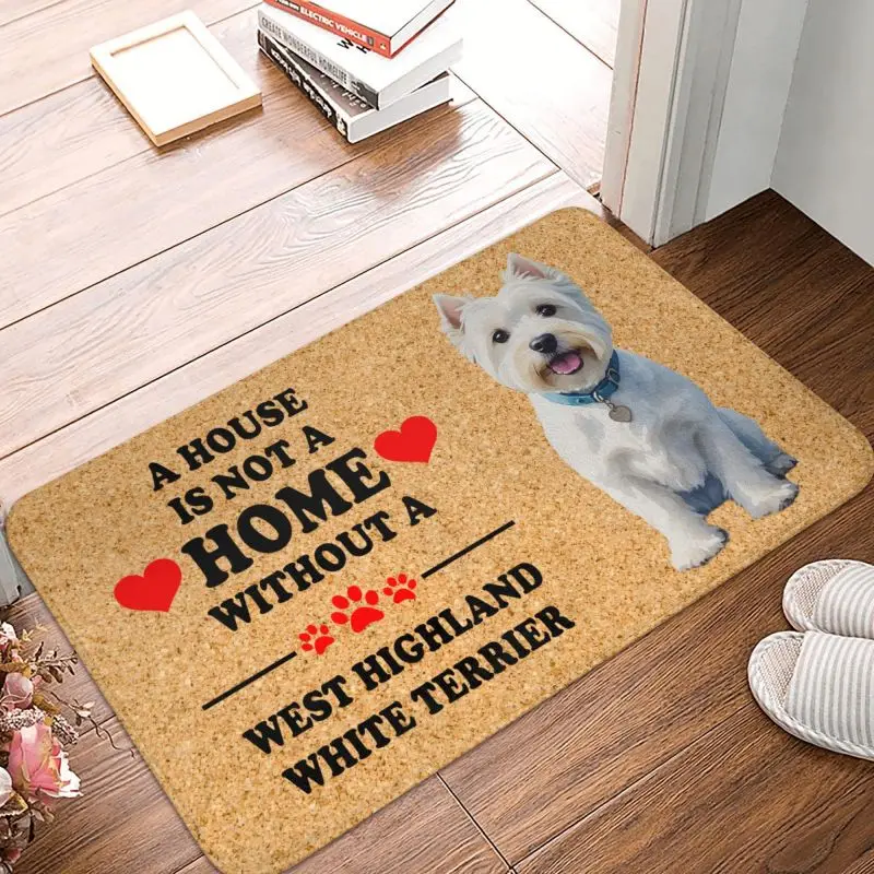 Custom Westie Dog West Highland White Terrier Doormat Non-Slip Entrance Kitchen Bath Door Floor Mats Garden Carpet Rug