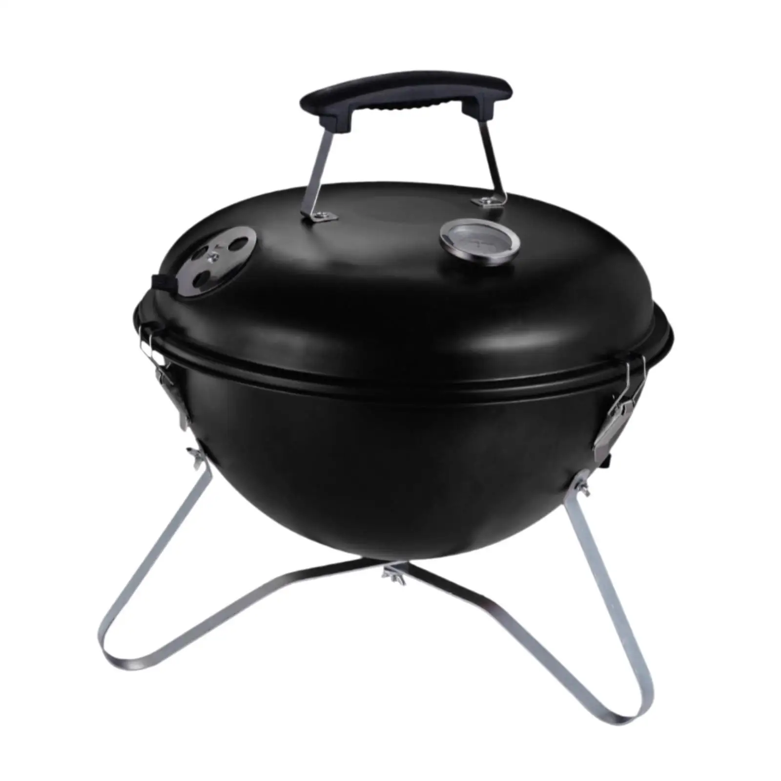 

Charcoal BBQ Grill with Thermometer Round Multifunctional Barbecue Grill for