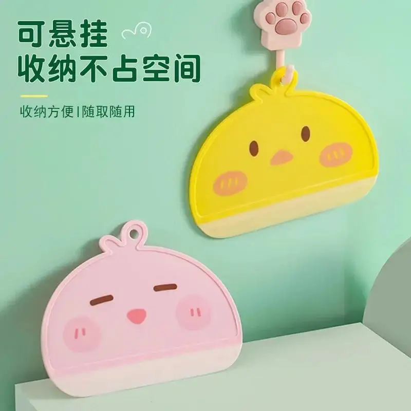 Cartoon Chick Silicone Wiping Board For Household Bathrooms Wash Basin And Glass Wiping Mirror Artifact Household Cleaning Tools