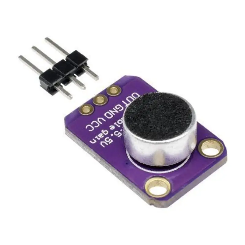 GY-MAX4466 Sound Sensor Module, Adjustable Gain Microphone Preamplifier Audio Detector Board For Electronic DIY Projects