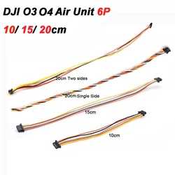 2pcs For DJI O3 O4 Air Unit Flight Controller Direct Plug 6P Connecting Cable 10cm/15cm/20cm Silicone Wire F4 F7 FC FPV Drones
