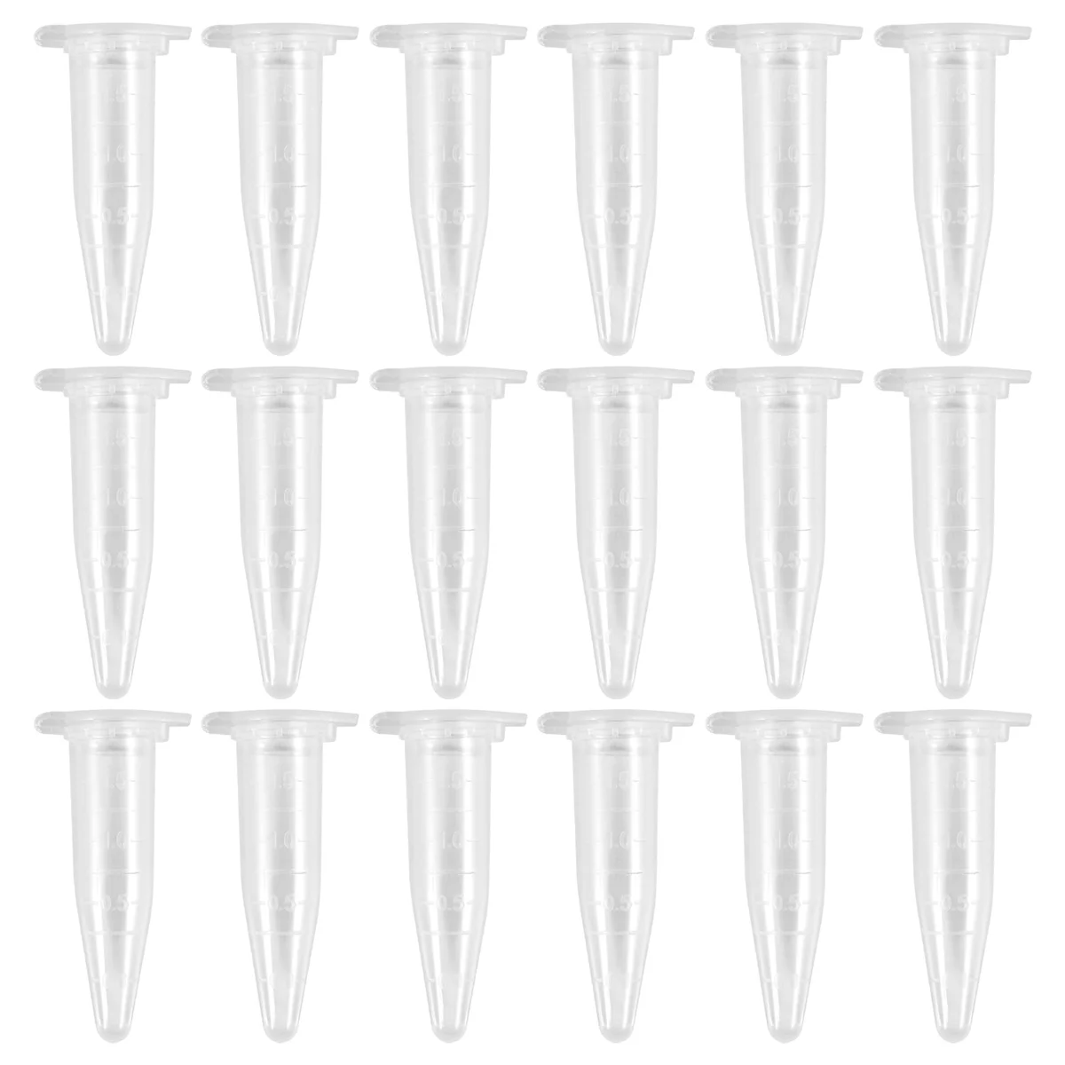 1000Pcs Mini Centrifuge Tubes 1.5Ml Raduated Clear Plastic Centrifuge Vials with Flat-Top Snap Cap