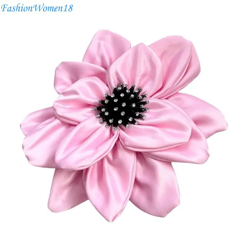 

Sewing On Applique Satined Flower for Wedding Gowns Decorative Fabric Patches 57BD