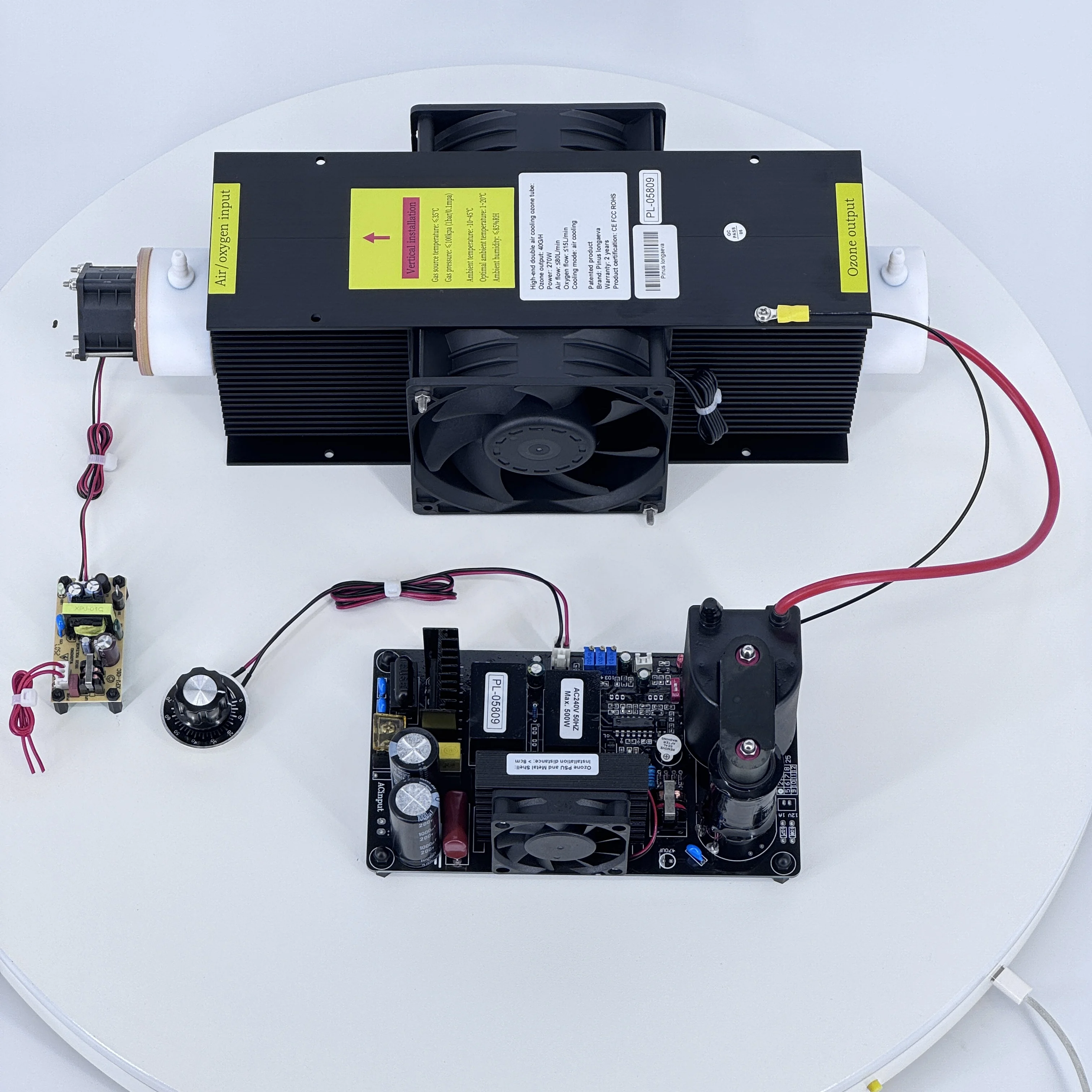 مرت CE FCC ROSH الراقية 40 جرام/ساعة قابل للتعديل مجموعة مولدات الأوزون مزدوج تبريد الهواء الأوزون معقم الهواء معقم المياه