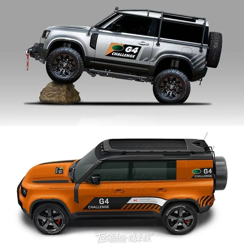 

New Body Custom Car Sticker Vinyl Decorative Car Foil FOR Land Rover Defender 110 90 G4 2020 Modified Car Decal