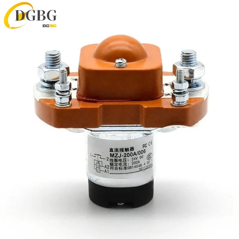 MZJ-200A ZJ200A SZJ200A DC24V 48V 12V DC Contactor for Electric Vehicle Forklift Battery Car Tractor Winch Motor 1NO Normal Open