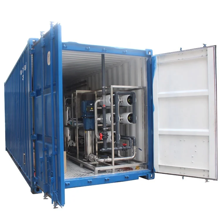 Containerized Seawater Desalination Plant, Container RO System for Brackish Water Desalination, Water Treatment Machinery
