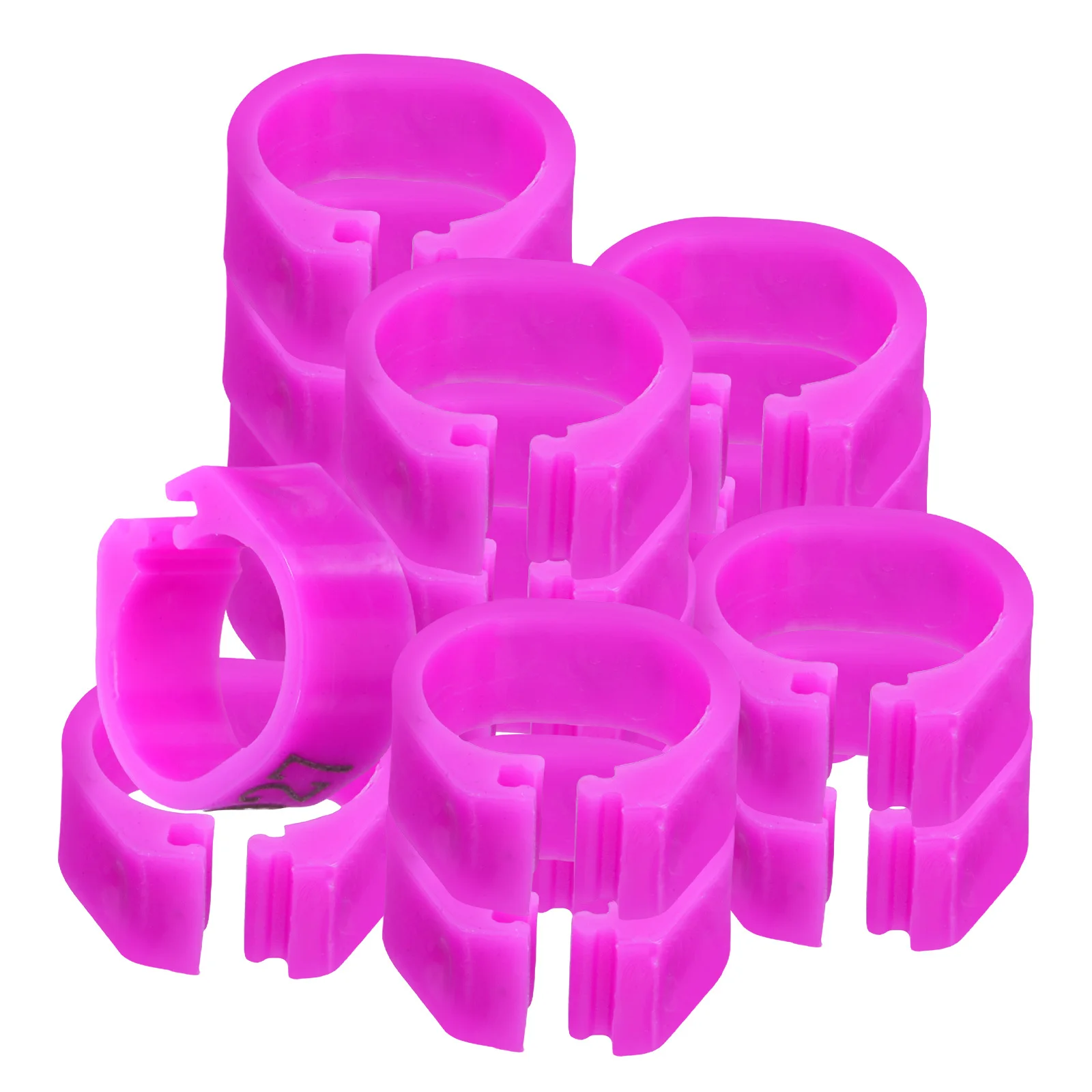 

100Pcs Plastic Bird Leg Bands Numbered Identification Rings for Pigeons Quails Marker 001-100 Leg Rings