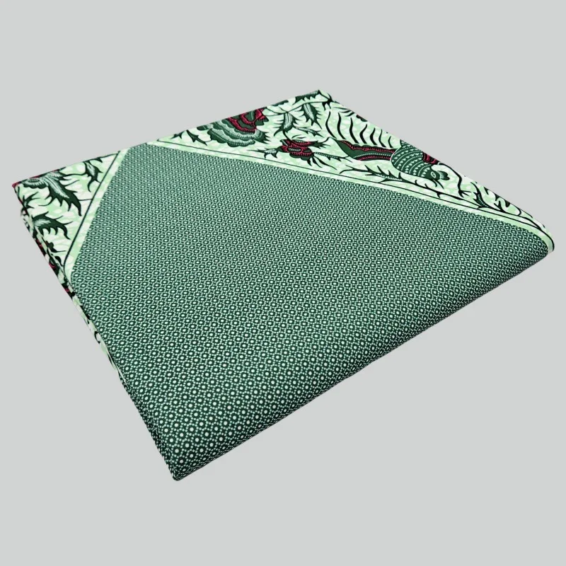6Yards Long Printed Gray Green Cotton African Style Wax Fabric for DIY Sewing Dress Sofa Curtain Tablecloth 120CM Wide R2802 view 2