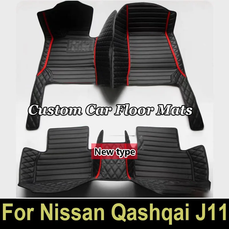 

LHD Car Floor Mats For Nissan Qashqai J11 2022 2021 2020 2019 2018 2017 2016 2015 2014 Carpets Styling Protect Accessories Rugs