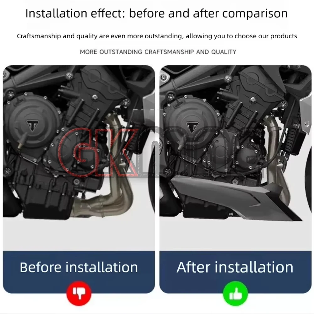For Triumph Street Triple 765 R RS Motorcycle Modified Lower Spoiler Air Deflector Engine Belly Pan Bottom Crankcase Guard
