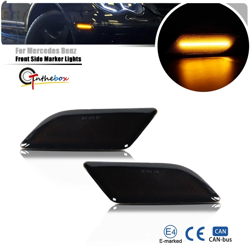 سيارة LED الجانب الأمامي ماركر أضواء وقوف السيارات بدوره أضواء الإشارة لمرسيدس بنز W204 LCI C250 C300 C350 C63 AMG 2012 2013 2014 12 فولت #1