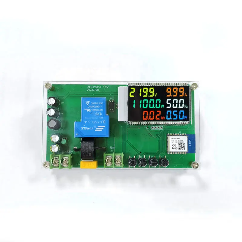 New Wifi Smart Meter  P3010 220V Input and Output Color Display Digital Voltage and Current Power MonitorS