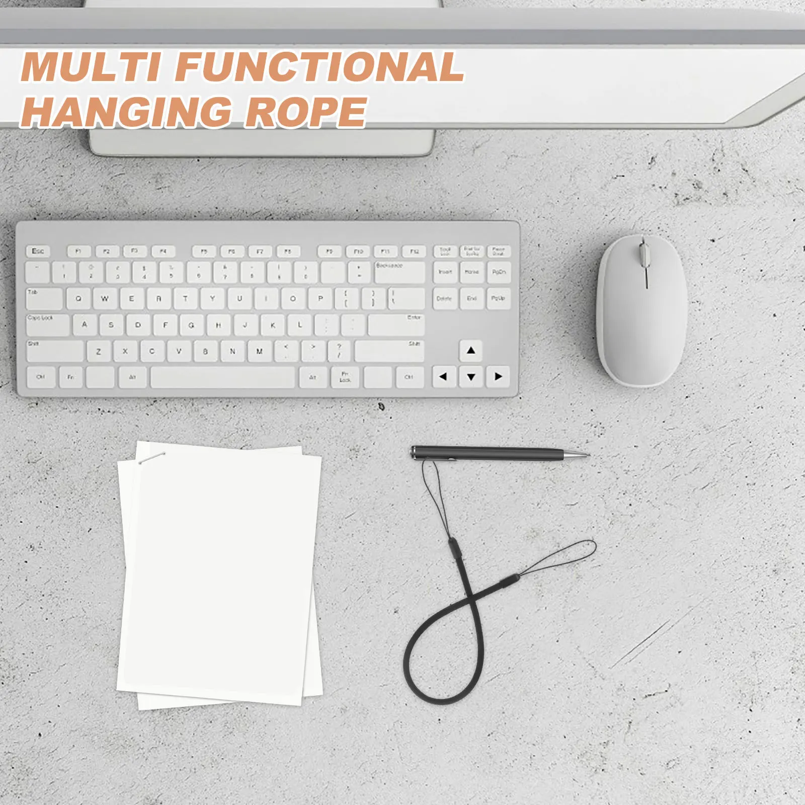 8 Stück elastisches, einziehbares Lanyard-Abzeichenband, dehnbarer Hals-ID-Kartenhalter, Stift-Stylus-Halteband für Büro, Schule, Touchscreen