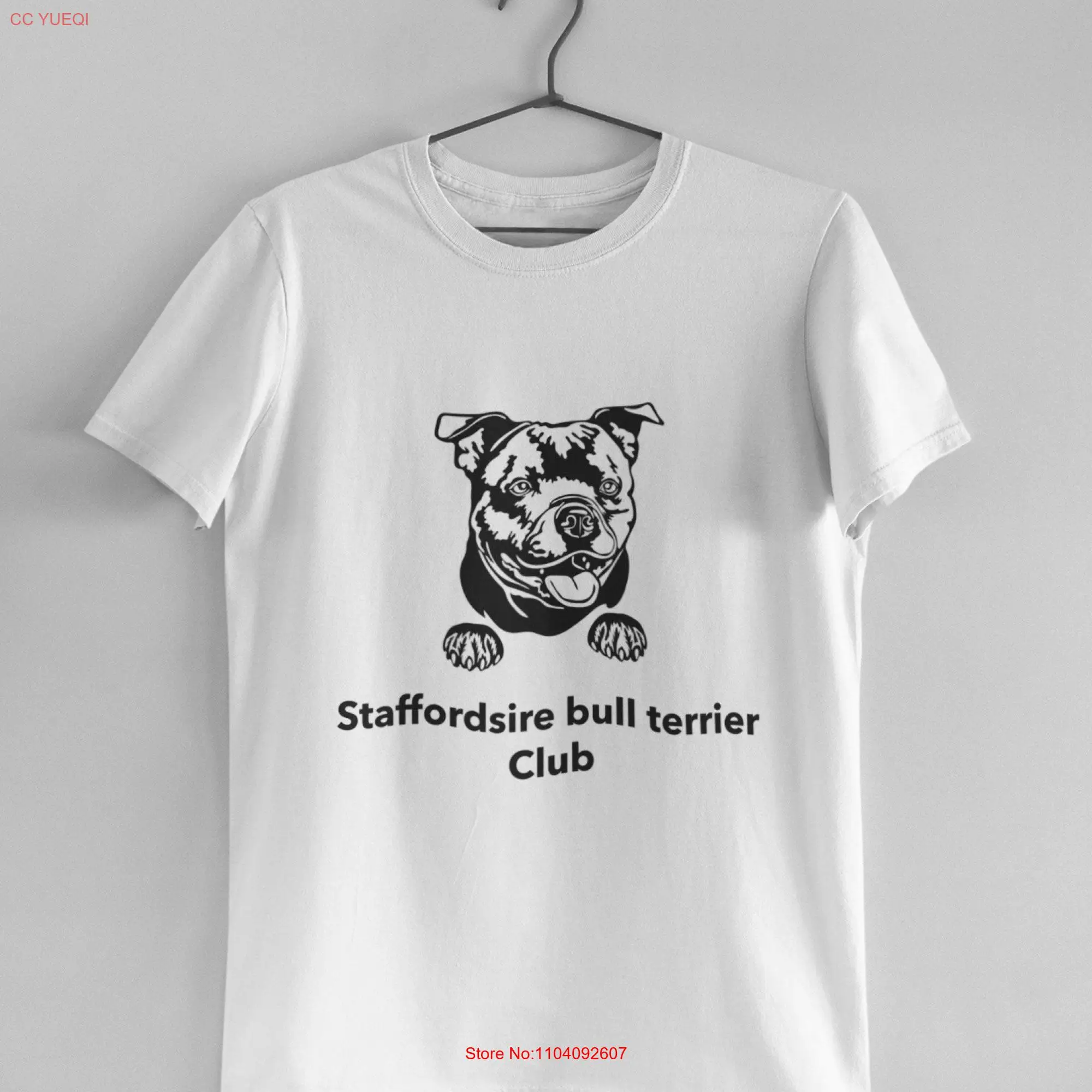 Staffordshire bull terrier club T Shirt Staffy lovers dog tee Staff Bully breeds owner gift long or short sleeves