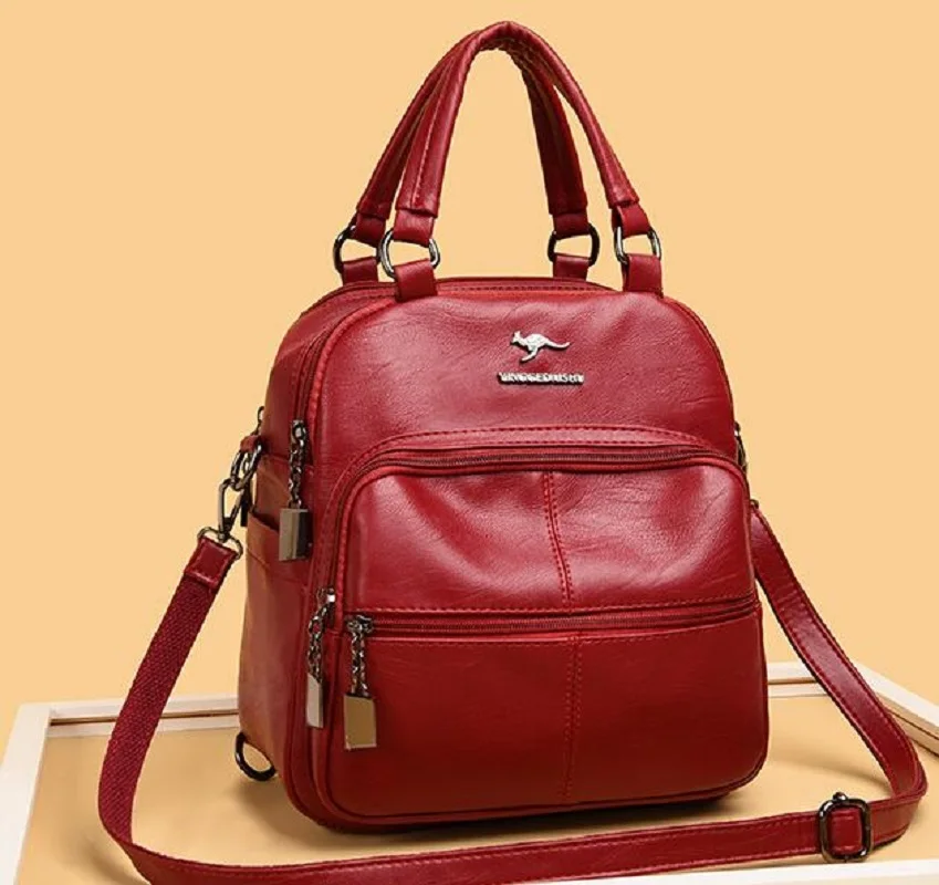 New Fashion Women Travel Backpack Luxury Designer Ladies High Quality Soft Leather Shoulder Bags Totes School Bag Crossbody Bag