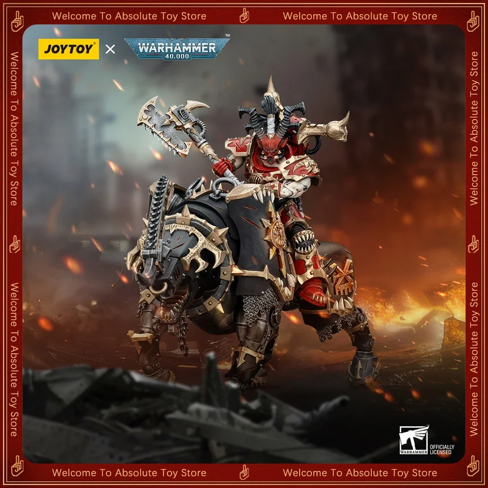 JOYTOY Warhammer 40K 1/18 Action Figures World Eaters Lord Invocatus Statue Lord Invocatus Collectible Model Boy Gift Ornament