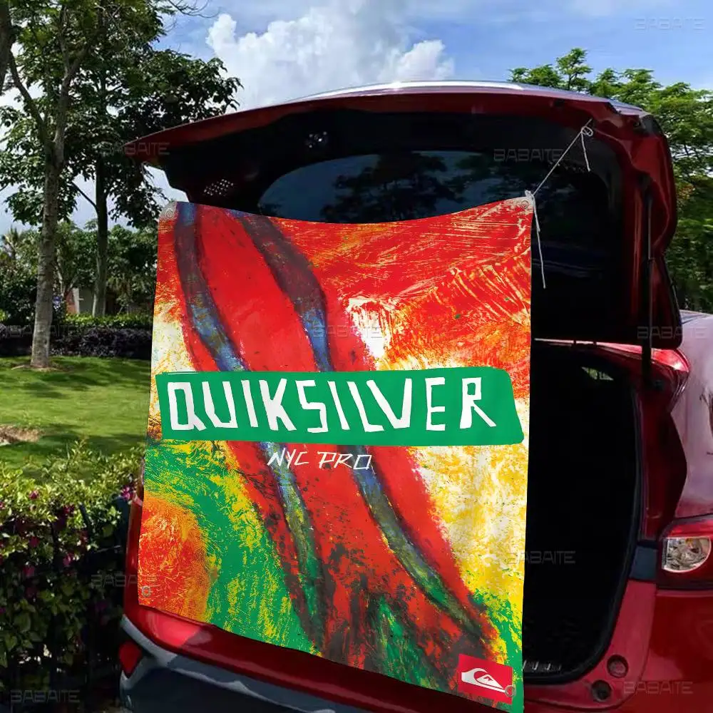 Bandera DIY con logotipo de Q-Quiksilver para fotos de grupos familiares, decoración para sala de estar, hogar, dormitorio, decoración artística de pared