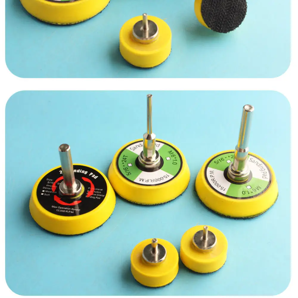 25mm 50mm Abrasive Backing Pad Flocking Self Stick Polishing Disc Holder For Pneumatic Electric Tool Grinder Metal Wood Care