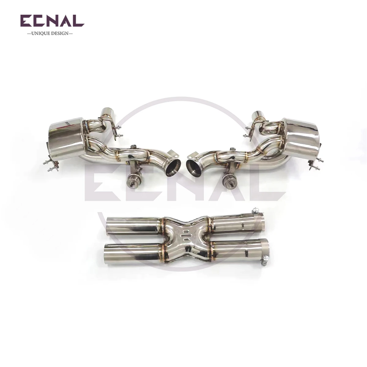 Ecnal Exhaust Catback with Valve Muffler SS304 High Performance Sport Exhaust Pipe System for Ferrari gtc4 lusso 3.9T 2017+