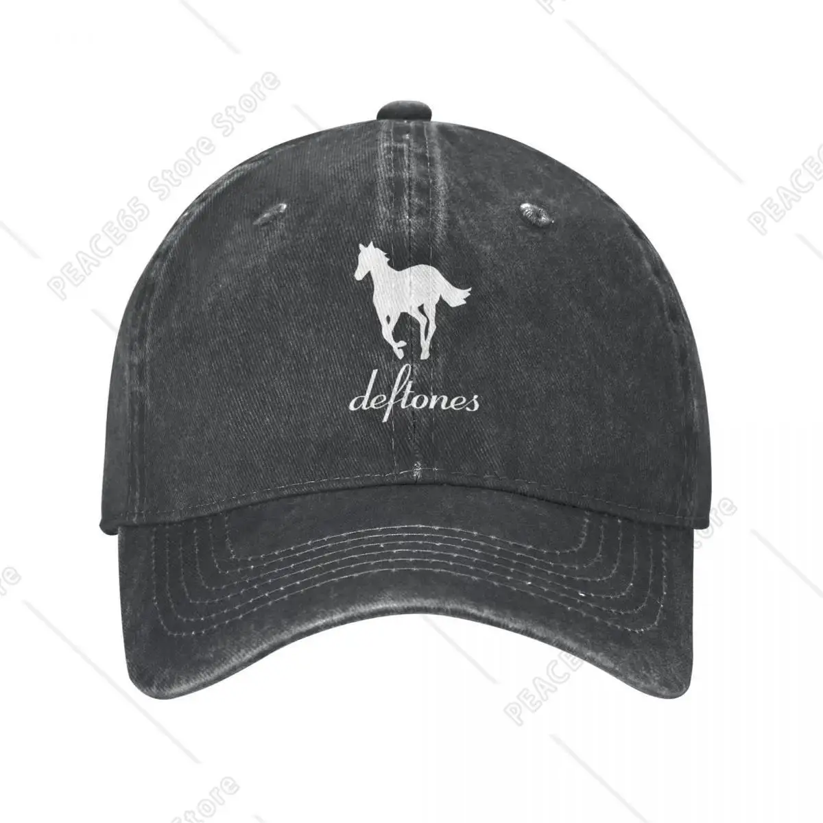 

Running Horse Metal Punk Baseball Caps Vintage Distressed Washed Headwear Unisex Outdoor Running Golf Unstructured Hats Cap