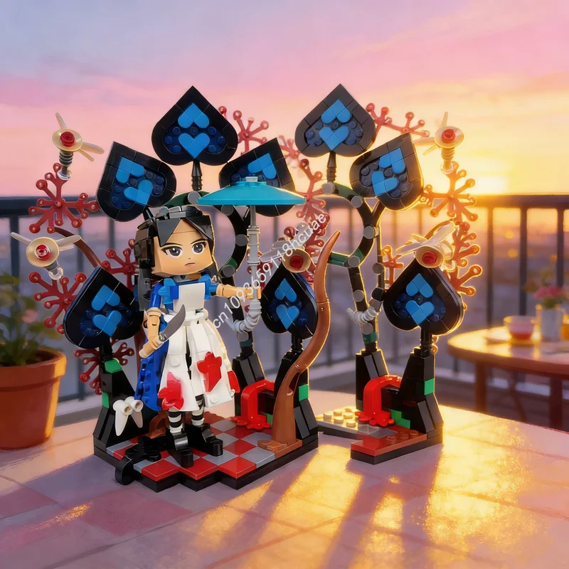 541 pièces MOC Alice Madness Returns Figurines Icônes Modèles Blocs de Construction Architecture Jouets à Assembler DIY Créatif Idée Cadeau de Noël