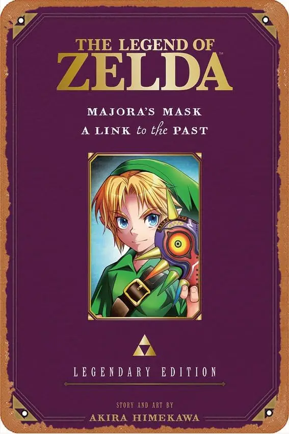 Legend of Zelda: Legendary Edition Volume 3 - Majora's Mask/A Link to the Past Vintage Metal Tin Sign Retro Style Wall Plaqu