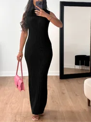 Summer Women Sexy Package Hips Black Dress New Fashion Bodycon Elegant Casual Dresses Lady Beach Party Dress Robe Femme
