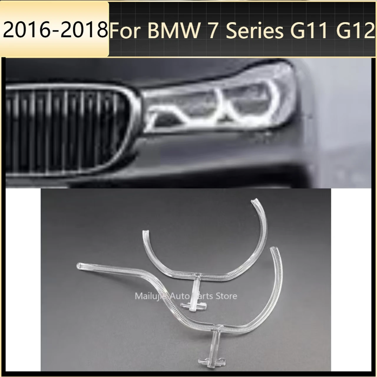 For BMW 7 Series G11 G12 2016-2018 Light High Configuration DRL Guide Tube Strip Car headlight  LED Daytime Running
