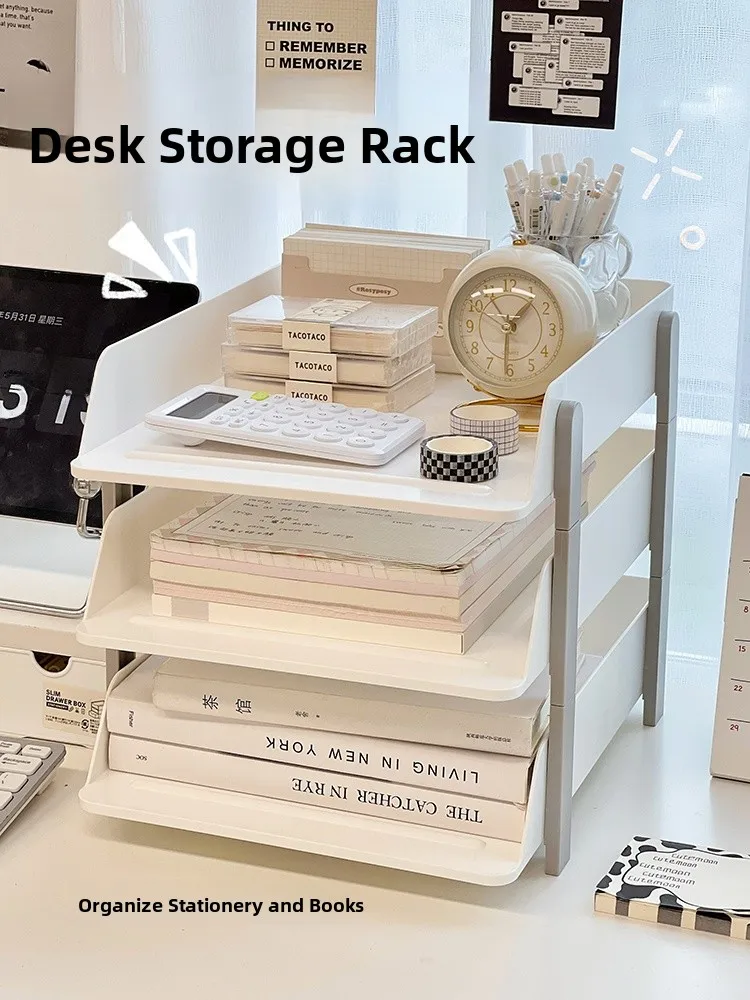 

Multi-Layer Desk Organizer Ra Office Der Book File Arrangement elf Dormi Material Sorting Storage Ra Simple Design