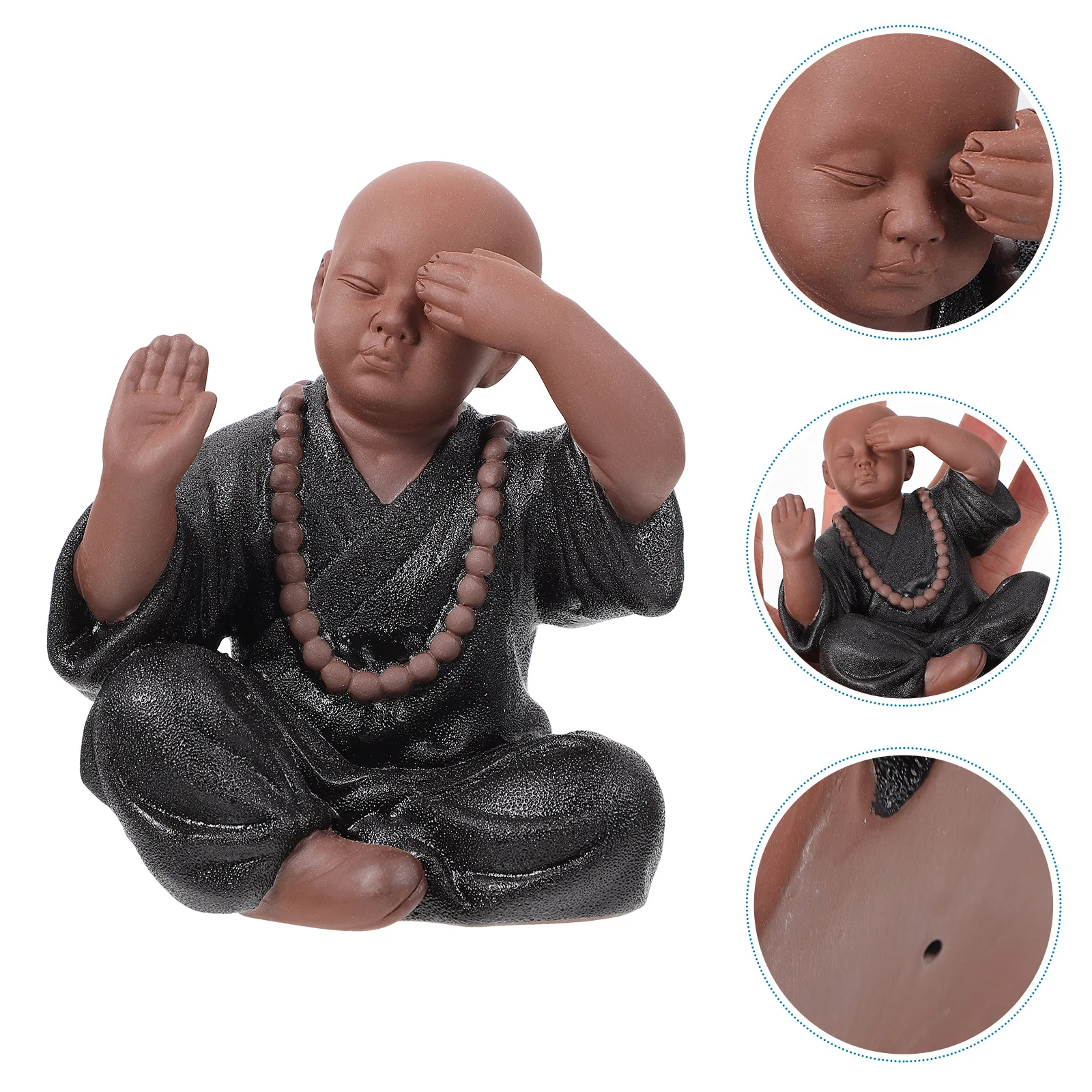 

Tea Pet Ceramic Decoration Exquisite Miniature Buddha Statue Tea Tray Ornament Home Desktop Craft Statue
