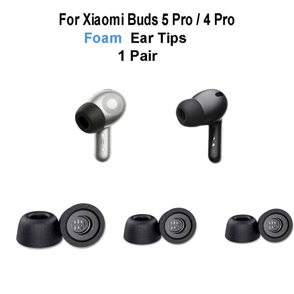 Memory-Schaum-Ohrstöpsel für Xiaomi Buds 5 Pro / 4 Pro Ohrpolster Ohrhörer-Zubehör
