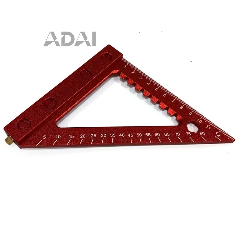 

Marking ruler with convenient marking needle, triangle ruler, woodworking measuring tool, aluminum alloy triangle plate