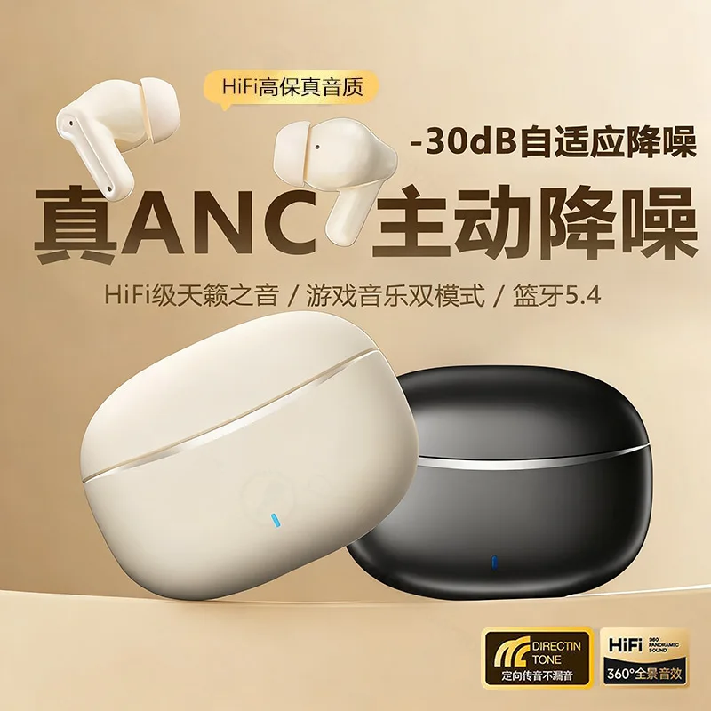 TWS Wireless Bluetooth Earphones Long Battery Life ANC ENC Dual Noise Cancelling Comfort Wearing In Ear Sports Headphones