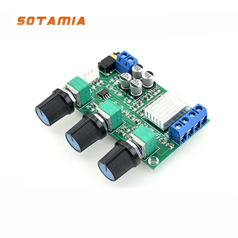 SOTAMIA TPA3116D2 Power Amplifier Audio Board 2*80W Stereo 2.0 Channel Digital Amplifiers Home Audio AMP With Bass Treble Tone